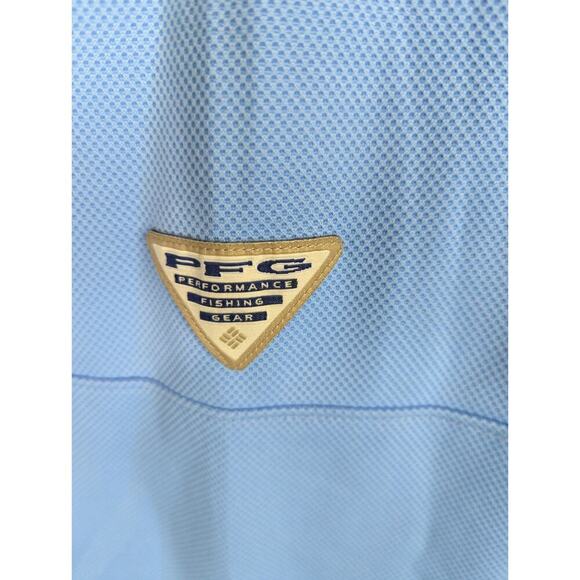 Columbia PFG Men's Omni‎ Shade Solid Short Sleeve Polo Shirts Blue Size XXL - Picture 5 of 8